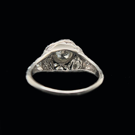.33ct. Diamond & Platinum Art Deco Antique Engagement - Fashion Ring - J34578