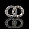 Edwardian .75ct. T.W. Sapphire & Seed Pearl Antique Brooch White Gold - J34593