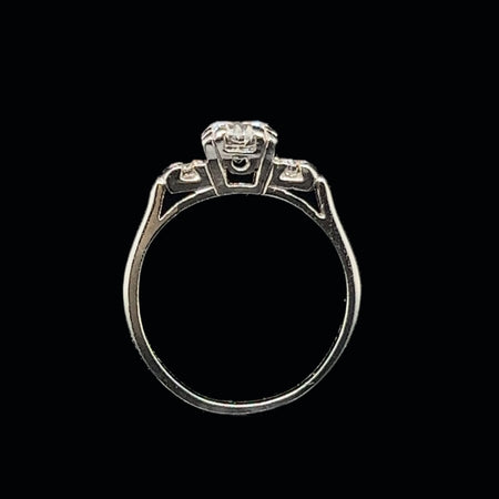 Art Deco .50ct. Diamond & Platinum Antique Engagement - Fashion Ring - J35419