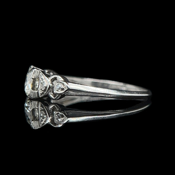 Art Deco .50ct. Diamond Antique Engagement - Fashion Ring Platinum - J37385