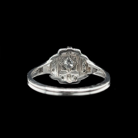 Art Deco .10ct. Diamond Antique Engagement - Fashion Ring Platinum - J37857