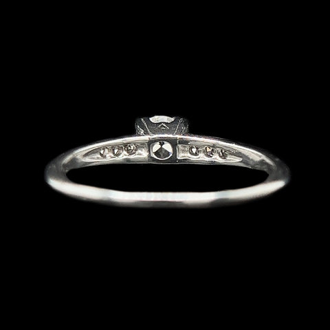 Art Deco .33ct. Diamond Antique Engagement Ring Platinum - J37955