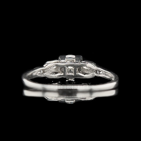 Art Deco .60ct. Diamond & Platinum Antique Engagement - Fashion Ring - J38085