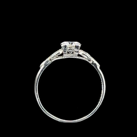 Art Deco .60ct. Diamond & Platinum Antique Engagement - Fashion Ring - J38085