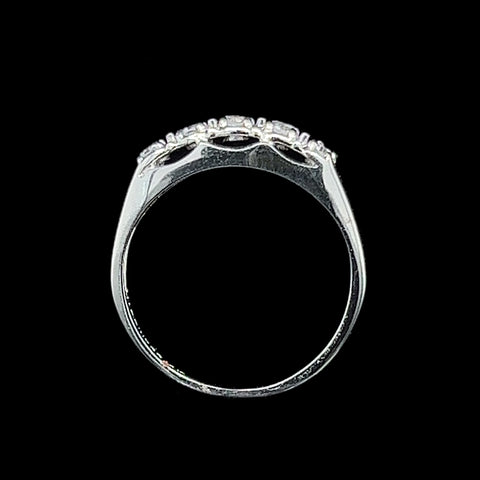 Art Deco .25ct. T.W. Diamond Antique Anniversary - Wedding Band White Gold - J39124