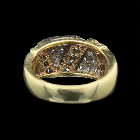 1.00ct. T.W. Diamond Vintage Wedding - Fashion Ring 18K Yellow & White Gold RJM - J39130C