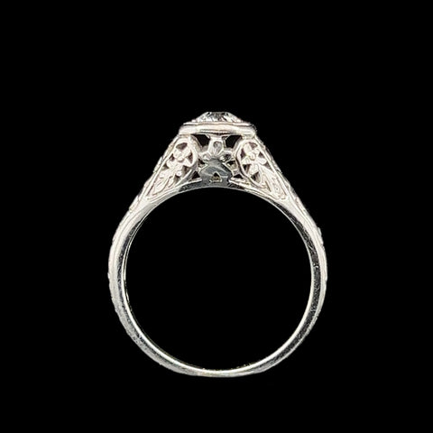 Edwardian .35ct. Antique Engagement - Fashion Ring Orange Blossom Platinum - J39135