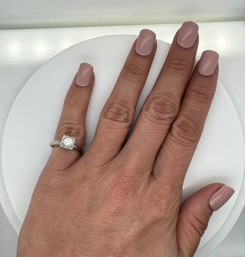 .40ct. Diamond Vintage Engagement - Fashion Ring White Gold - J39325