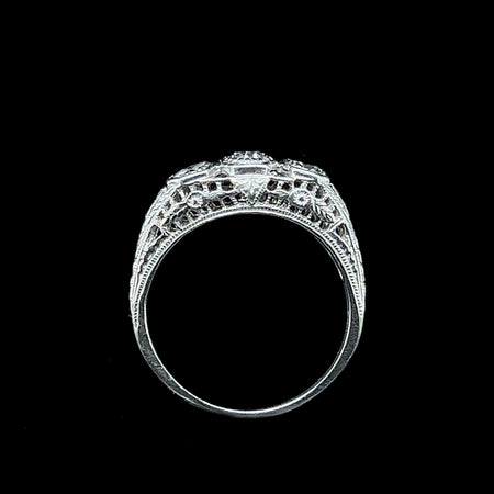 .65ct. T.W. Diamond Vintage Engagement - Fashion - Wedding Ring Platinum - J40199