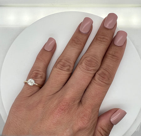 .96ct. Diamond Vintage Engagement Ring Yellow & White Gold - J40257
