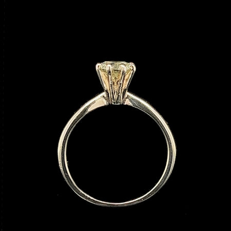 .63ct. Fancy Yellow Diamond Estate Engagement Ring GIA Yellow Gold - J40279