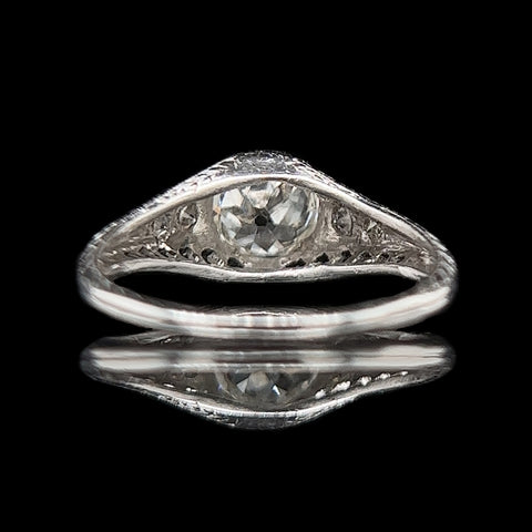 Art Deco .90ct. Diamond Antique Engagement - Fashion Ring Platinum - J42307