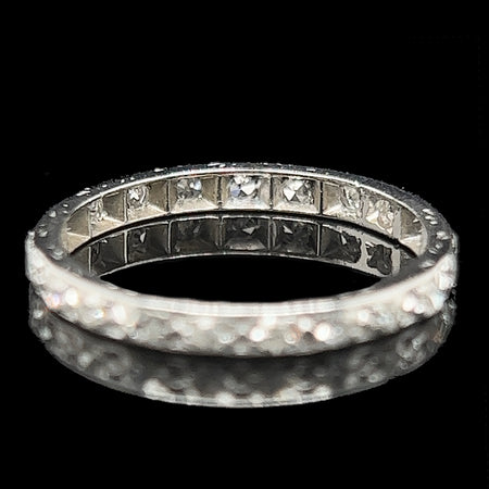 Art Deco .33ct. T.W. Diamond Antique Wedding - Eternity Band Platinum - J42317