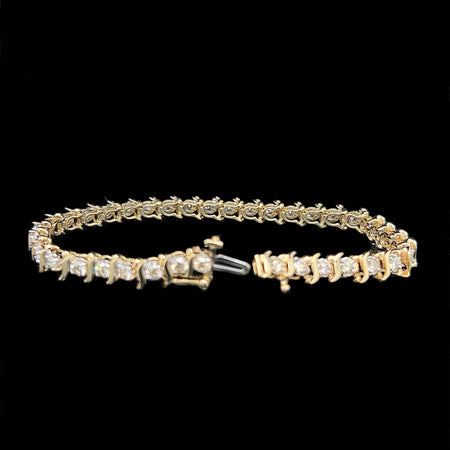 3.00ct. T.W. Diamond Estate Tennis Bracelet Yellow Gold - J42422