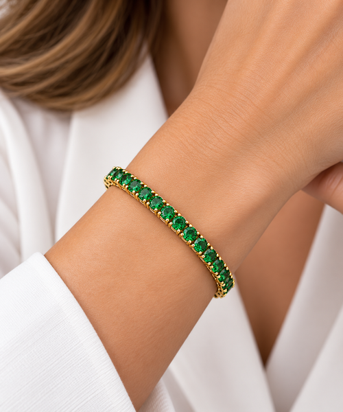 3.00ct. T.W. Tsavorite Garnet Estate Bracelet Yellow Gold - Michael Moore - J44112