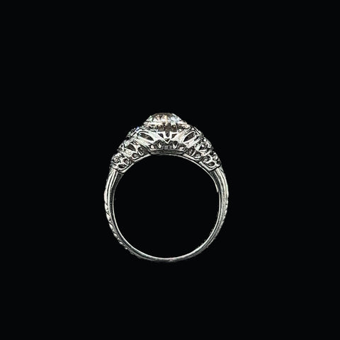 Art Deco .91ct. Diamond Antique Engagement - Fashion Ring Platinum - GIA Certificate - J37658