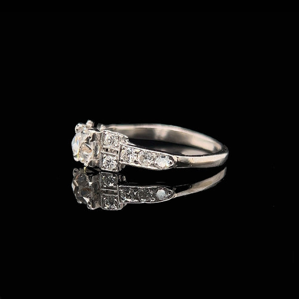 Art Deco, Antique, Vintage, Engagement Ring, Wedding Ring, Diamond, Platinum