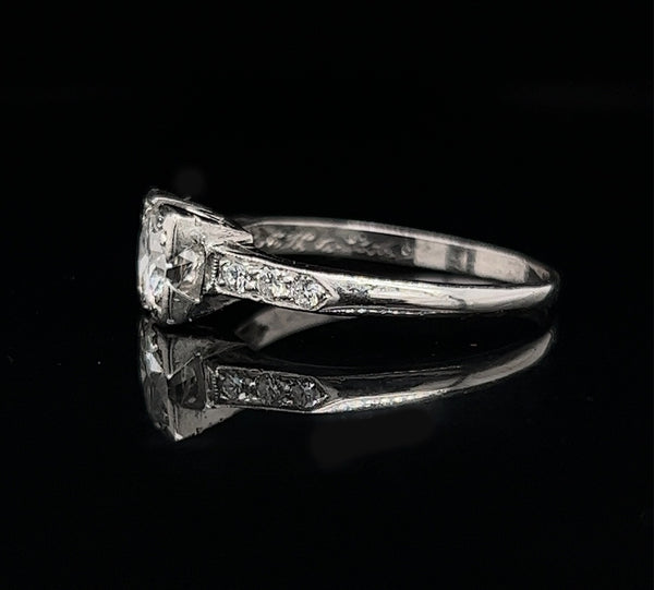 Art Deco, Antique, Vintage, Engagement Ring, Wedding Ring, Diamond, Platinum