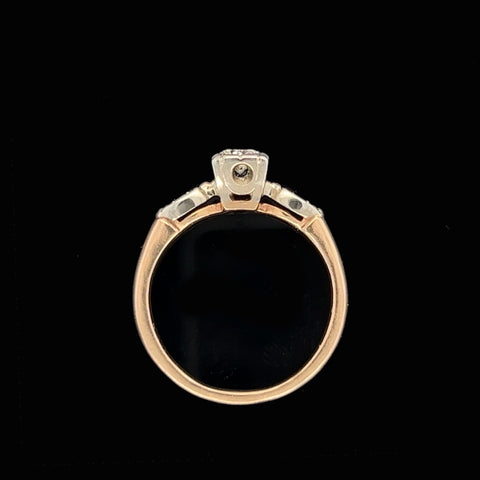 Vintage, Engagement Ring, Wedding Ring, Diamond, 14K Yellow Gold, 14K White Gold 