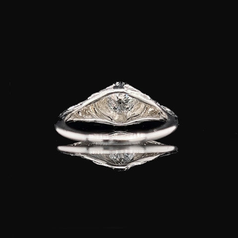 Antique, Art Deco, Diamond, Engagement, Ring, Wedding Ring, Diamond, 18K White Gold 
