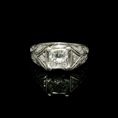 1.05ct. Diamond Estate Engagement - Fashion Ring Platinum - J42959C