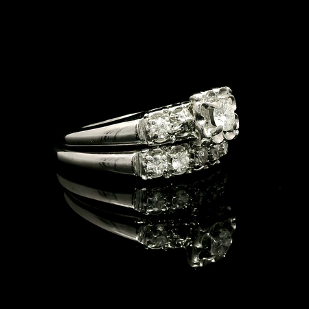 .20ct. Apx. Diamond Vintage Wedding Set White Gold -J42946