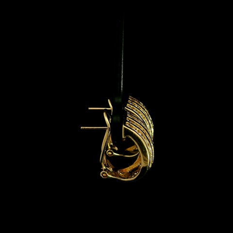 2.10ct. T.W. Diamond Estate Earrings 18K Yellow Gold - J42944