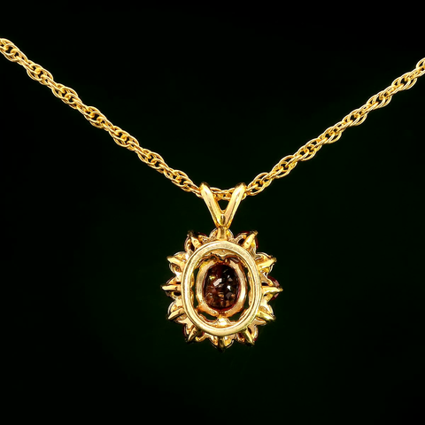 1.60ct. T.W. Ruby & Diamond Estate Necklace 14K Yellow Gold - J42977