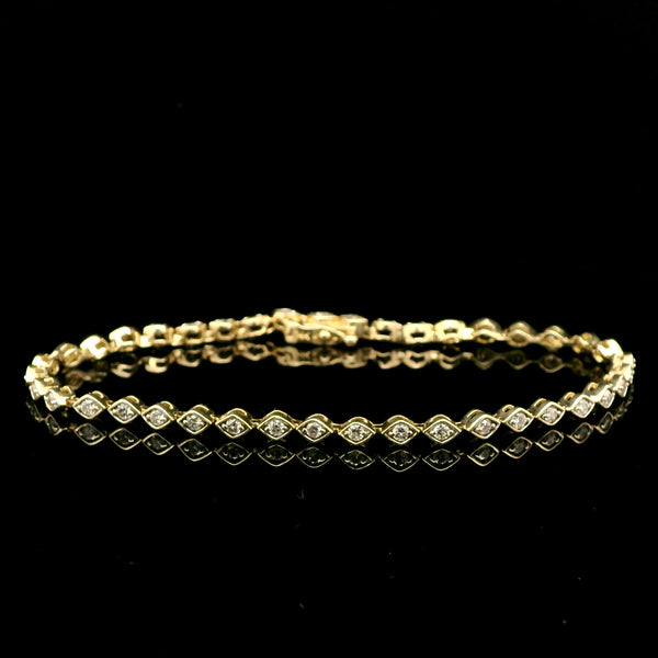 1.20ct. T.W. Diamond Estate Bracelet Yellow Gold - J42979