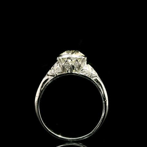 Edwardian 1.14ct. Diamond Antique Engagement - Fashion Ring Platinum - J42814