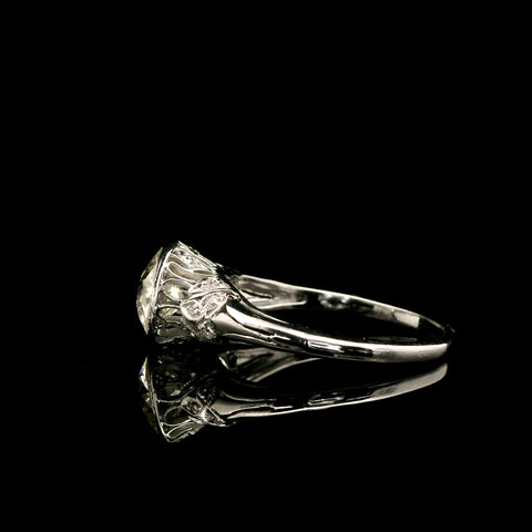 Edwardian 1.14ct. Diamond Antique Engagement - Fashion Ring Platinum - J42814