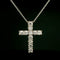 1.00ct. T.W. Diamond Estate Cross Necklace White Gold - J42991