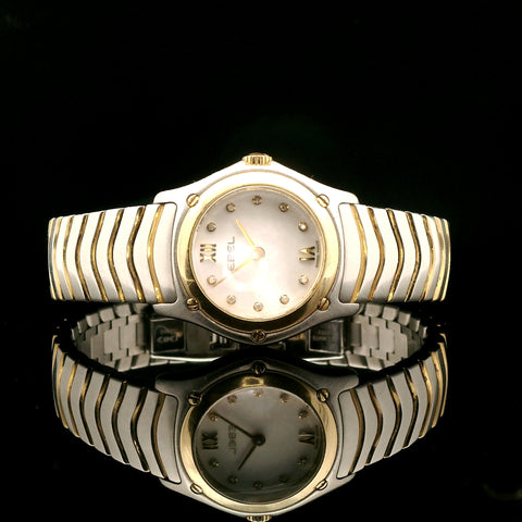 Ebel Wave Estate Timepiece Stainless & 18K Yellow Gold - J42686C