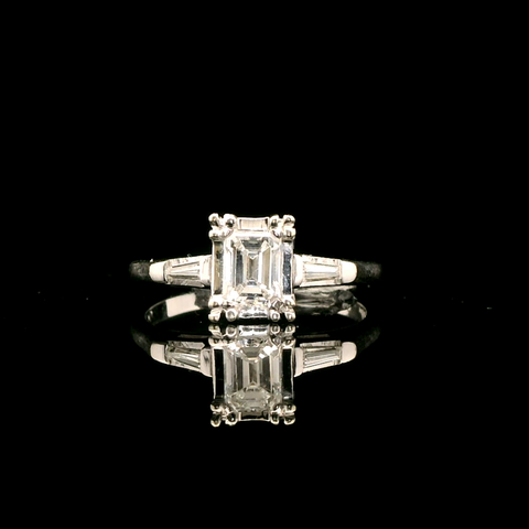 .50ct. Diamond Vintage Engagement - Fashion Ring White Gold - J43002