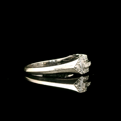 .50ct. T.W. Diamond Vintage Wedding - Anniversary Band White Gold - J43001