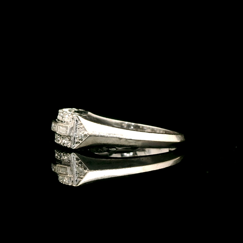 .50ct. T.W. Diamond Vintage Wedding - Anniversary Band White Gold - J43001
