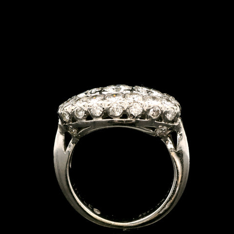 2.80ct. T.W. Diamond Vintage Engagement - Fashion Ring Platinum and White Gold - J43027