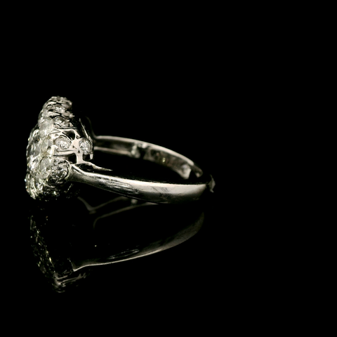 2.80ct. T.W. Diamond Vintage Engagement - Fashion Ring Platinum and White Gold - J43027