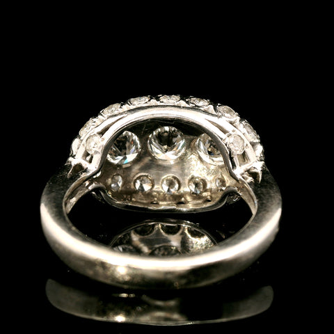 2.80ct. T.W. Diamond Vintage Engagement - Fashion Ring Platinum and White Gold - J43027