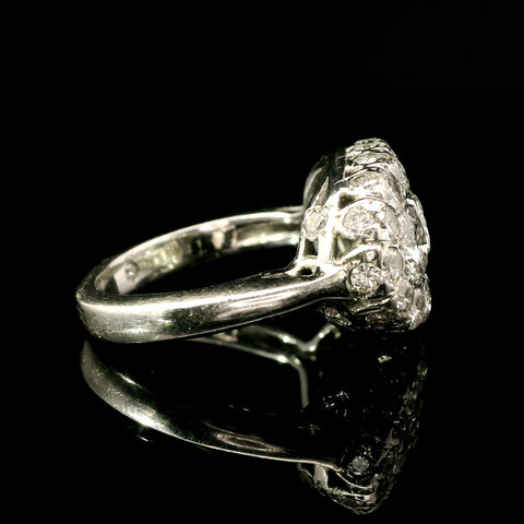 2.80ct. T.W. Diamond Vintage Engagement - Fashion Ring Platinum and White Gold - J43027