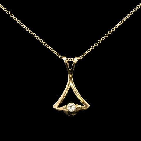 .07ct. Diamond Estate Necklace Yellow Gold - J42734