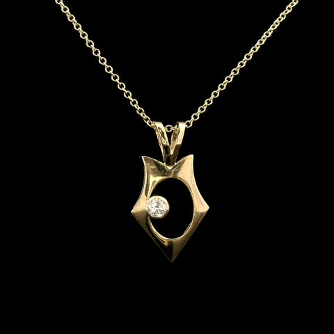 .10ct. Diamond Estate Necklace Yellow Gold - J42733