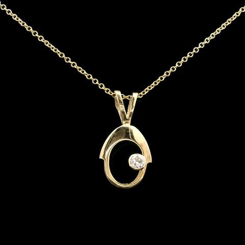 .10ct. Diamond Estate Necklace Yellow Gold - J42742