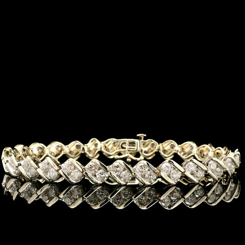 5.50ct. T.W. Diamond Estate Bracelet Yellow Gold -J43052C
