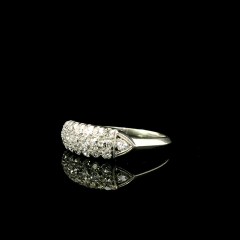 .50ct. T.W. Diamond Antique Wedding - Anniversary Band Platinum - J43058