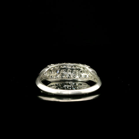 .50ct. T.W. Diamond Antique Wedding - Anniversary Band Platinum - J43058