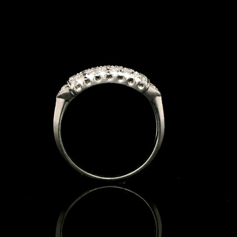 .50ct. T.W. Diamond Antique Wedding - Anniversary Band Platinum - J43058