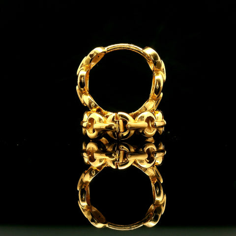 Hoop Estate Earrings 22K Yellow Gold - J43071