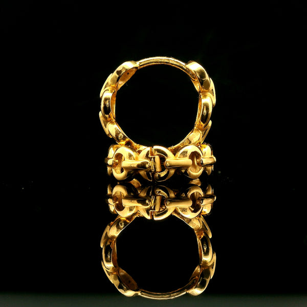 Hoop Estate Earrings 22K Yellow Gold - J43071