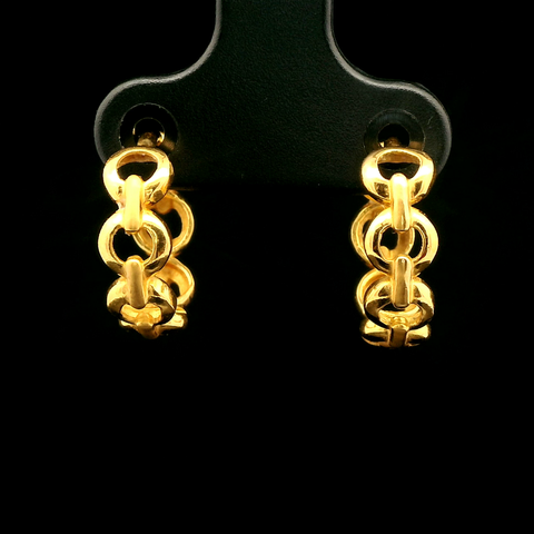 Hoop Estate Earrings 22K Yellow Gold - J43071